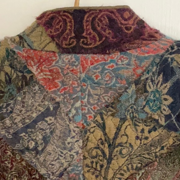 J Jill Limited Edition Open Patchwork Jacket with Slit Sleeves M Fall Autumn - Picture 6 of 10